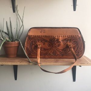 Vintage Handmade Native American Leather Bag